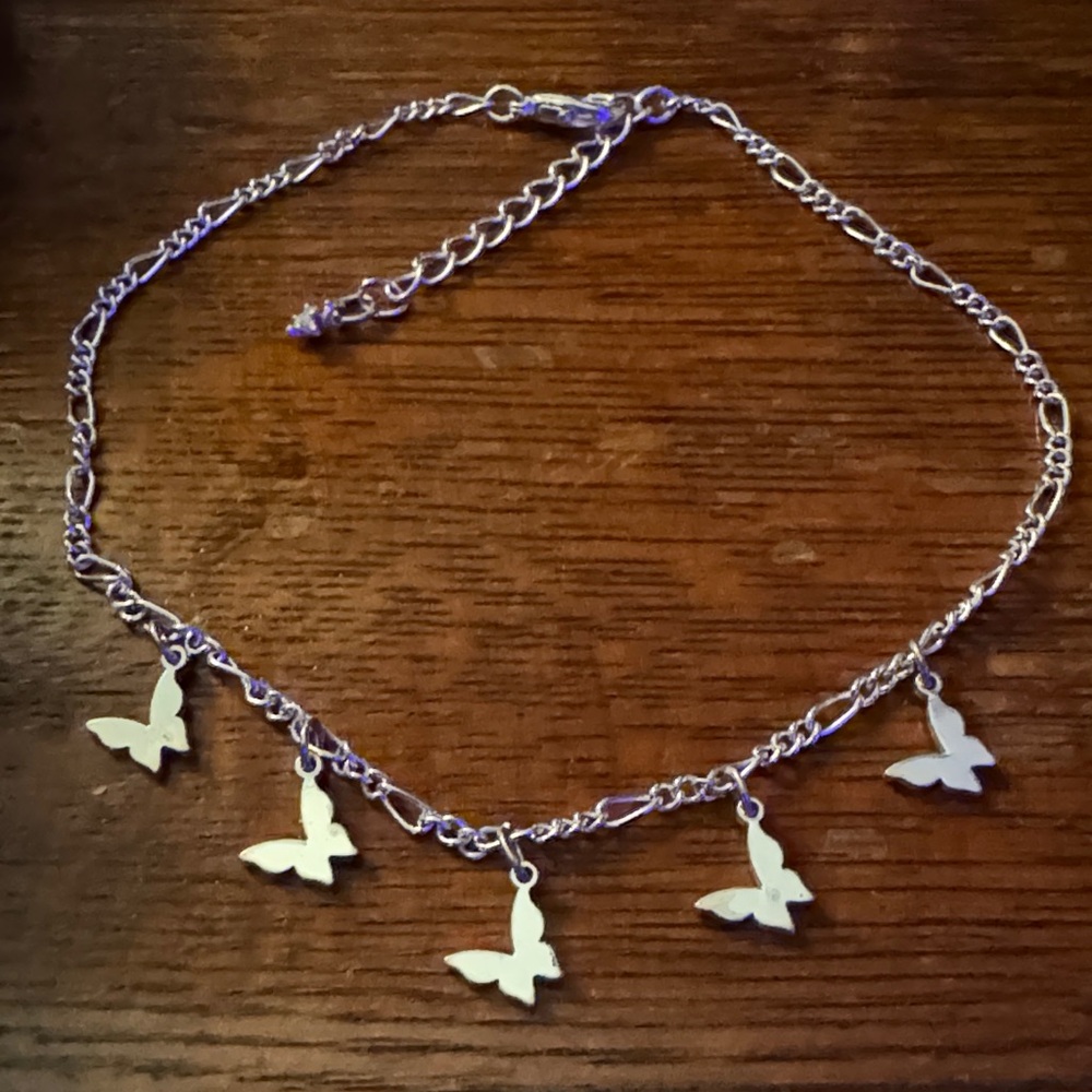 Silver Butterfly ANKLET